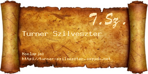 Turner Szilveszter névjegykártya