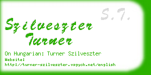 szilveszter turner business card